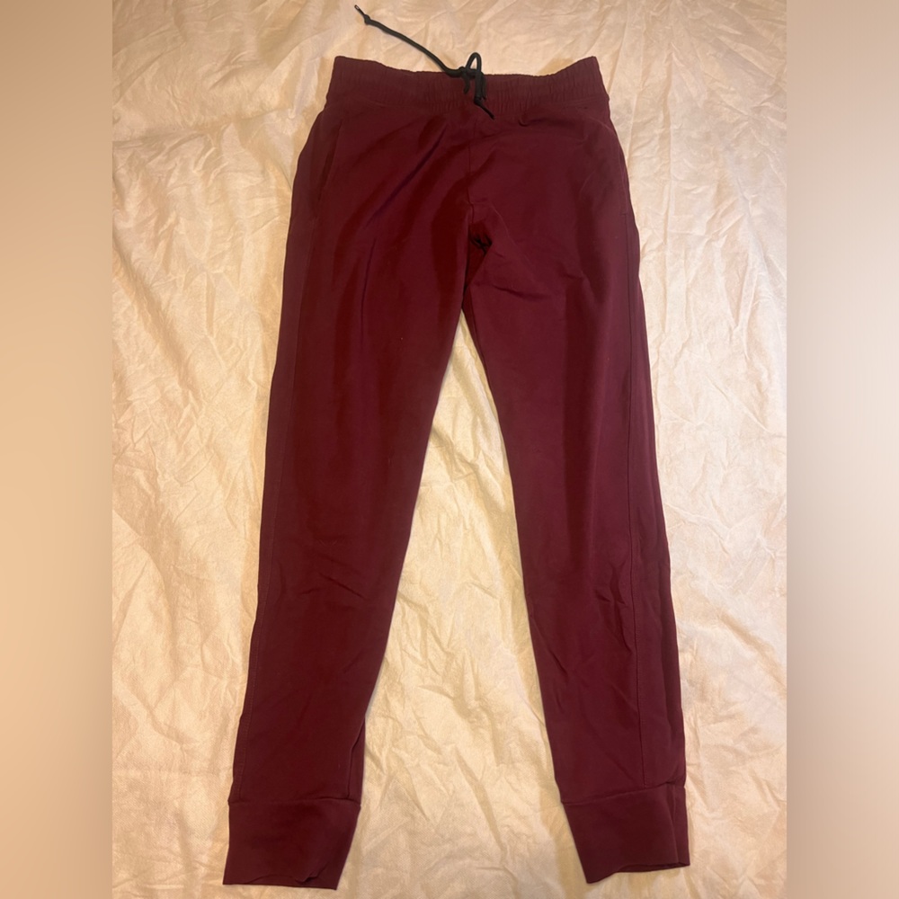 Maroon PINK cotton joggers with pockets